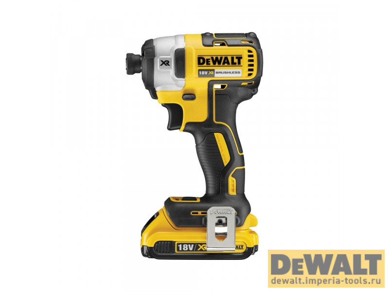 Аккумуляторный бесщеточный ударный винтоверт DEWALT, 18 В, 205 Нм, 3800 уд/мин, 3250 об/мин, с 2 АКБ 2 Ач и ЗУ, в кейсе, DCF887D2