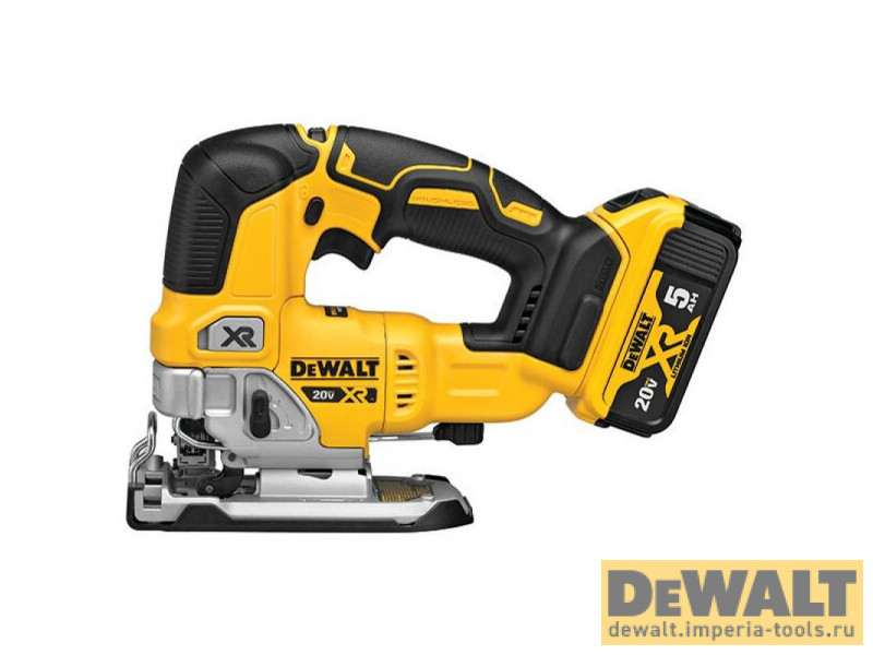 Аккумуляторный бесщёточный лобзик DEWALT, 18 В, 3200 ход/мин, с 2 АКБ 5 Ач и ЗУ, в кейсе TSTAK, DCS334P2