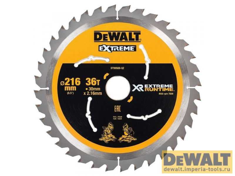 Пильный диск DeWALT DT99569-QZ EXTREME RUNTIME, 216x30 мм Пильный диск DeWALT DT99569-QZ EXTREME RUNTIME, 216x30 мм