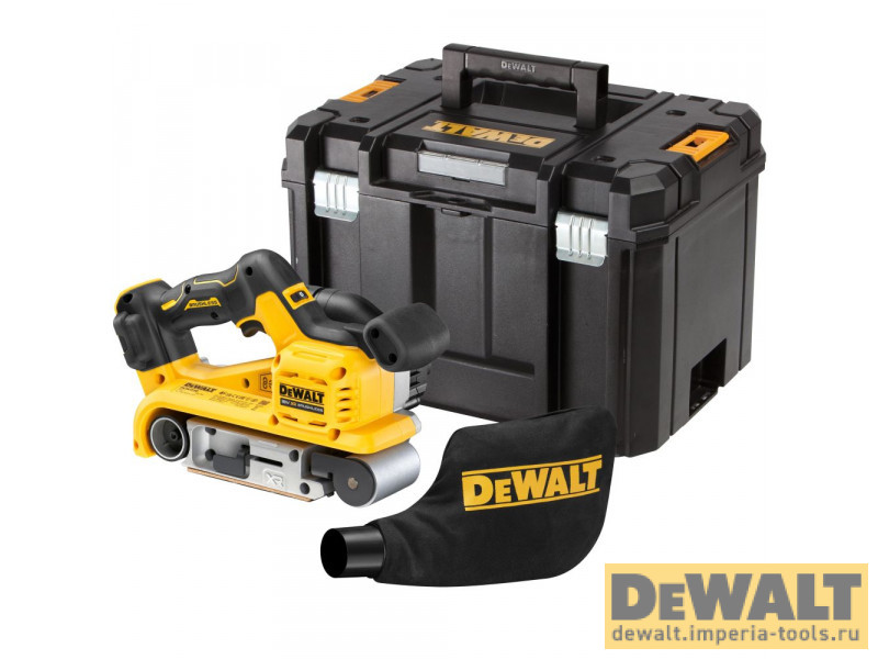 Аккумуляторная ленточная шлифмашина DEWALT DCW220NT, 18 В, 320 м/мин, без АКБ и ЗУ, в кейсе TSTAK Аккумуляторная ленточная шлифмашина DEWALT DCW220NT, 18 В, 320 м/мин, без АКБ и ЗУ, в кейсе TSTAK