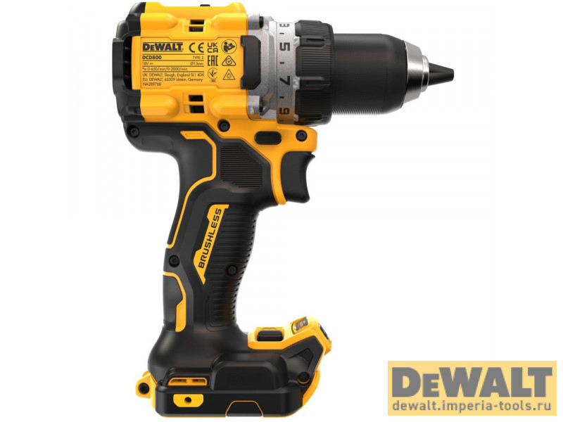 Аккумуляторный набор DEWALT DCK2051H2T, 18 В: дрель-шуруповерт DCD800 + шуруповерт DCF850, с 2 АКБ 5 Ач и ЗУ, в кейсе TSTAK
