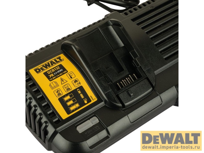 Набор DEWALT DCB132X2: 2 АКБ DCB547, Li-Ion, 18/54 В, 9/3 Ач и двойное зарядное устройство DCB132, 12/14.4/18/54 В, 2x4 А