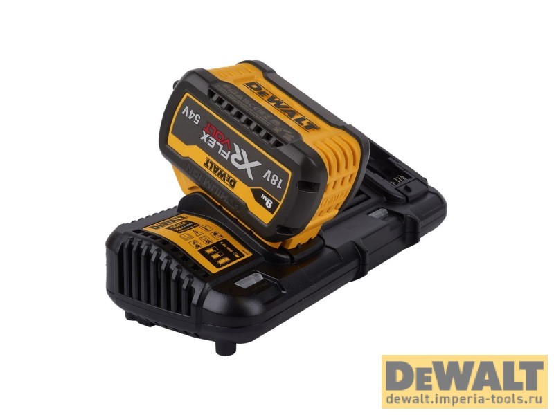 Набор DEWALT DCB132X2: 2 АКБ DCB547, Li-Ion, 18/54 В, 9/3 Ач и двойное зарядное устройство DCB132, 12/14.4/18/54 В, 2x4 А