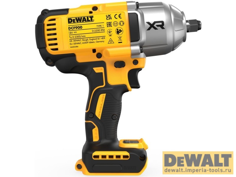 Аккумуляторный гайковерт DEWALT DCF900P2G, 18 В, 1898 Нм, 2200 уд/мин, с 2 АКБ 5 Ач и ЗУ, в чехле (DCF900P2G-QW)