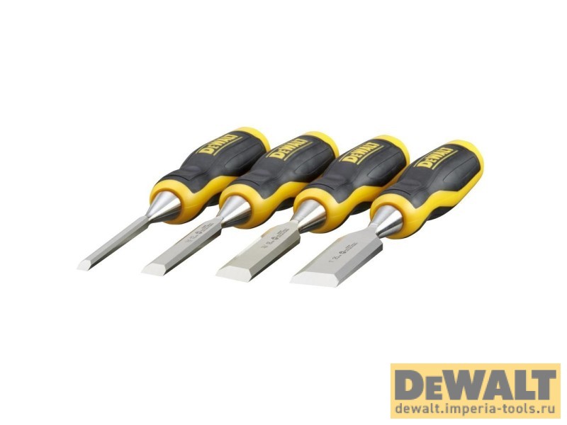 Набор из 4 стамесок DEWALT DWHT0-16063, 6мм., 12мм., 18мм., 25мм.