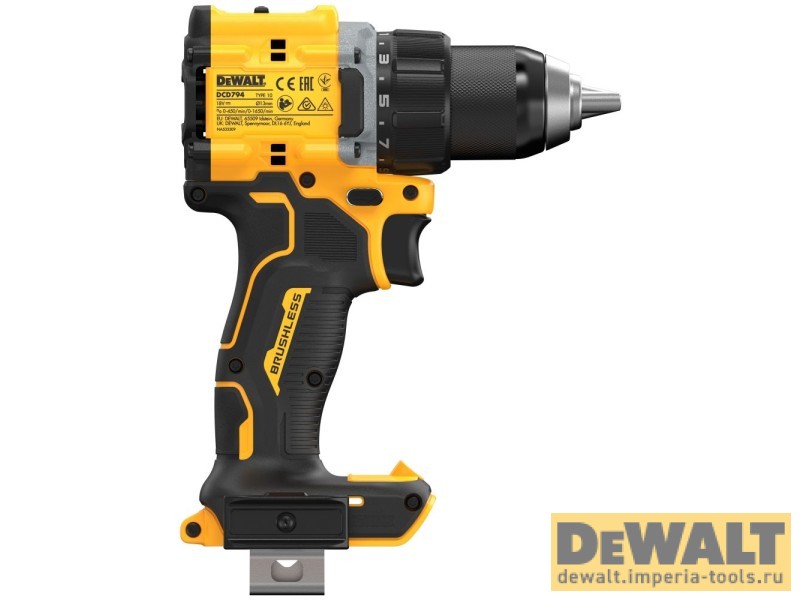Аккумуляторная дрель-шуруповерт DeWALT DCD794NT, 18 В, без АКБ и ЗУ, в кейсе TSTAK
