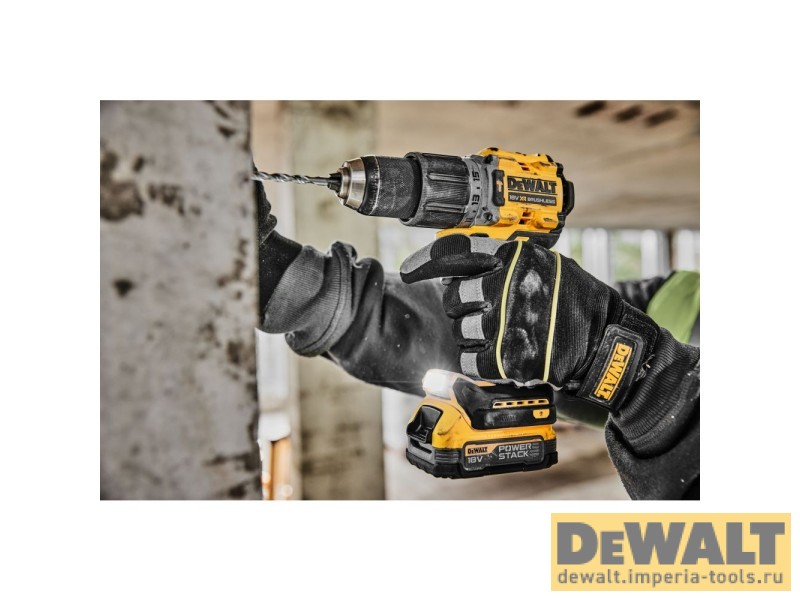 Аккумуляторная ударная дрель-шуруповерт DeWALT DCD805H2T, 18 В, с 2 АКБ 5 Ач и ЗУ, в кейсе TSTAK