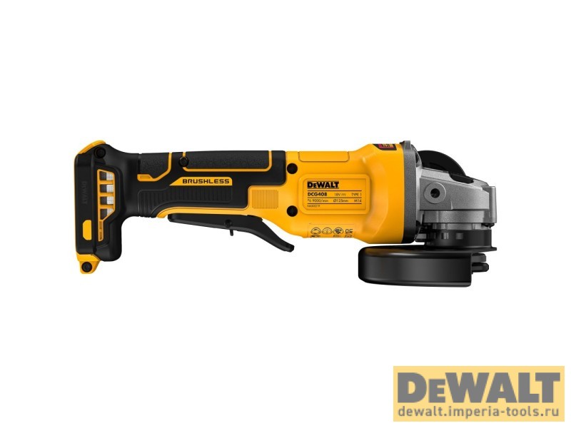 Аккумуляторная угловая шлифмашина DeWALT DCG408NT, 18 В, без АКБ и ЗУ, в кейсе TSTAK