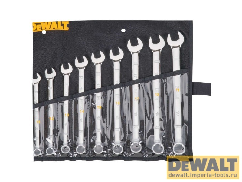 Набор комбинированных гаечных ключей DeWALT DWMT19227-1 10-19 мм, 10 шт.