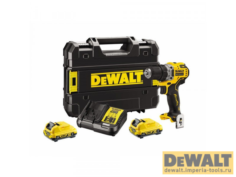 Аккумуляторная безударная бесщеточная дрель-шуруповерт DeWALT DCD701D2, 10.8 (12) В Аккумуляторная безударная бесщеточная дрель-шуруповерт DeWALT DCD701D2, 10.8 (12) В