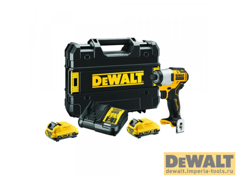 Компактный импульсный бесщеточный шуруповерт 10.8 (12) В DeWALT DCF801D2