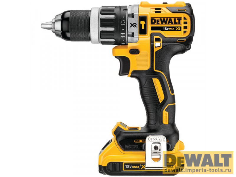 Аккумуляторная бесщеточная ударная дрель-шуруповерт DeWALT, 18 В, 2000 об/мин, 34000 уд/мин, с 2 АКБ 2 Ач и ЗУ, в кейсе, DCD796D2 Аккумуляторная бесщеточная ударная дрель-шуруповерт DeWALT, 18 В, 2000 об/мин, 34000 уд/мин, с 2 АКБ 2 Ач и ЗУ, в кейсе, DCD796D2