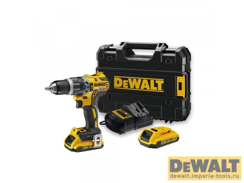Аккумуляторная бесщеточная ударная дрель-шуруповерт DeWALT, 18 В, 2000 об/мин, 34000 уд/мин, с 2 АКБ 2 Ач и ЗУ, в кейсе, DCD796D2 Аккумуляторная бесщеточная ударная дрель-шуруповерт DeWALT, 18 В, 2000 об/мин, 34000 уд/мин, с 2 АКБ 2 Ач и ЗУ, в кейсе, DCD796D2