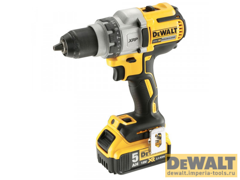 Аккумуляторная бесщеточная дрель-шуруповерт DeWALT, 18 В, 2000 об/мин, с 2 АКБ 5 Ач и ЗУ, в кейсе TSTAK, DCD991P2