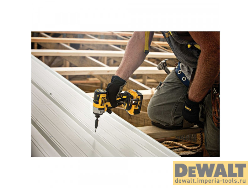 Аккумуляторный бесщеточный шуруповерт DeWALT, 18 В, 205 Нм, 3250 об/мин, 3800 уд/мин, с 2 АКБ 5 Ач и ЗУ, в кейсе, DCF887P2
