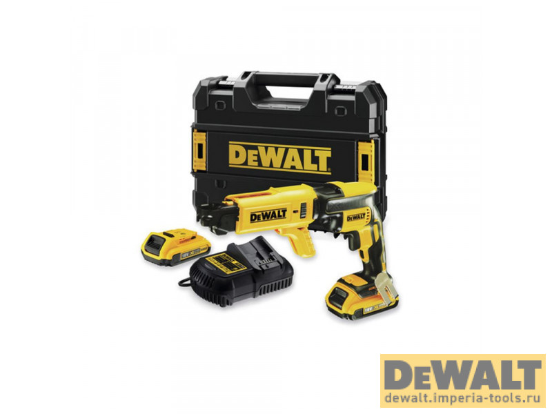 Шуруповерт аккумуляторный для гипсокартона, ленточный, DeWALT DCF620D2K, 18 В, 4400 об/мин