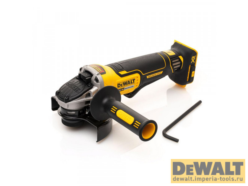 Аккумуляторная бесщеточная углошлифовальная машина DeWALT DCG406N, 18 В, XR, 125 мм без аккумулятора и ЗУ Аккумуляторная бесщеточная углошлифовальная машина DeWALT DCG406N, 18 В, XR, 125 мм без аккумулятора и ЗУ