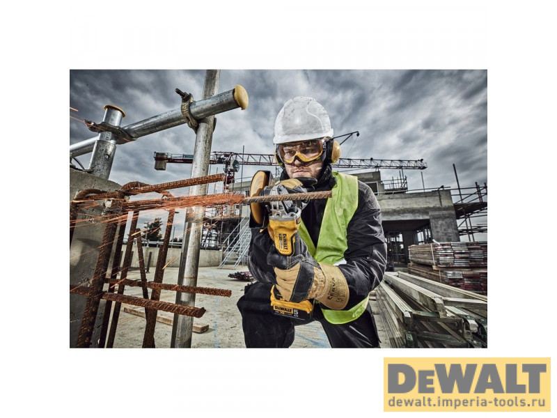 Аккумуляторная бесщеточная углошлифовальная машина DeWALT DCG406N, 18 В, XR, 125 мм без аккумулятора и ЗУ Аккумуляторная бесщеточная углошлифовальная машина DeWALT DCG406N, 18 В, XR, 125 мм без аккумулятора и ЗУ