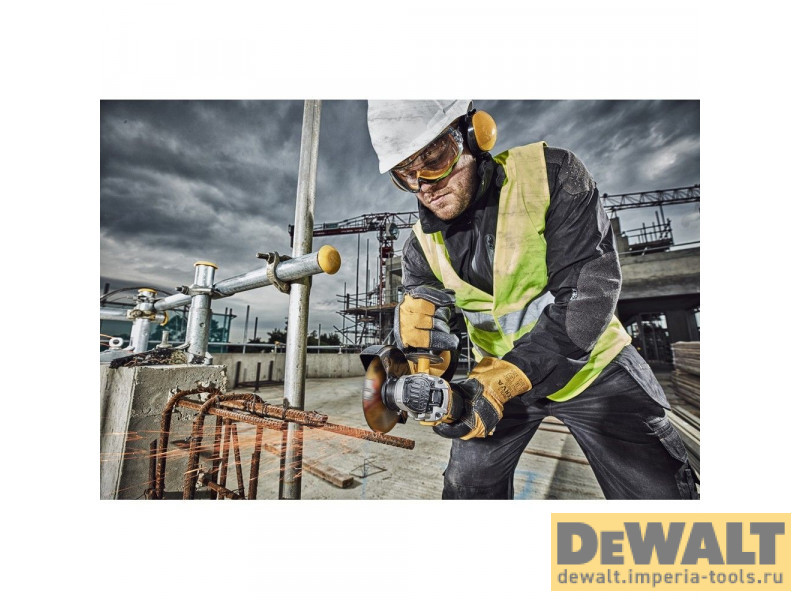 Аккумуляторная бесщеточная углошлифовальная машина DeWALT DCG406N, 18 В, XR, 125 мм без аккумулятора и ЗУ Аккумуляторная бесщеточная углошлифовальная машина DeWALT DCG406N, 18 В, XR, 125 мм без аккумулятора и ЗУ