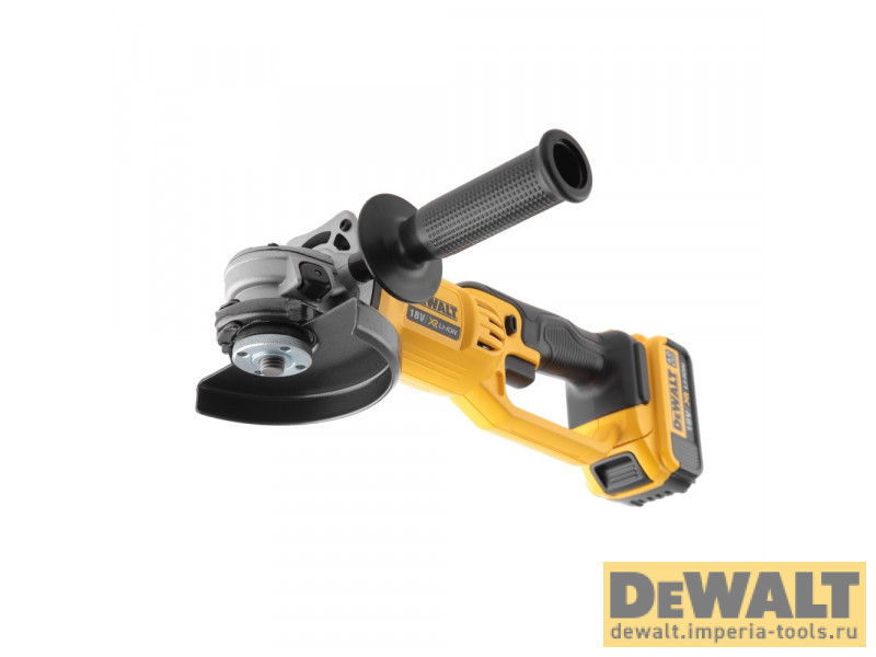 Аккумуляторная углошлифовальная машина DeWALT DCG412M2, 125 мм, 18 В, XR 2 АКБ по 4 Ач и ЗУ в комплекте Аккумуляторная углошлифовальная машина DeWALT DCG412M2, 125 мм, 18 В, XR 2 АКБ по 4 Ач и ЗУ в комплекте