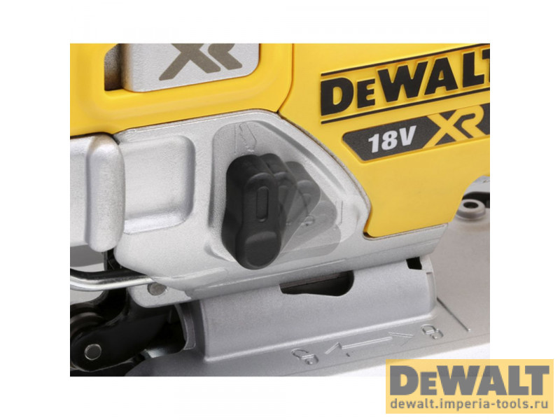 Аккумуляторный бесщёточный лобзик с верхней рукояткой DeWALT DCS334N, 18 В, XR, 400 Вт, без аккумулятора и ЗУ Аккумуляторный бесщёточный лобзик с верхней рукояткой DeWALT DCS334N, 18 В, XR, 400 Вт, без аккумулятора и ЗУ
