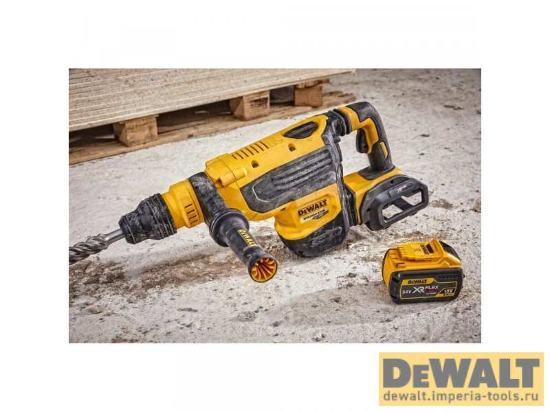 Аккумуляторный бесщеточный перфоратор DeWALT FLEXVOLT DCH733N, SDS-max, 54 В, XR, макс. Ø48 мм без аккумулятора и ЗУ
