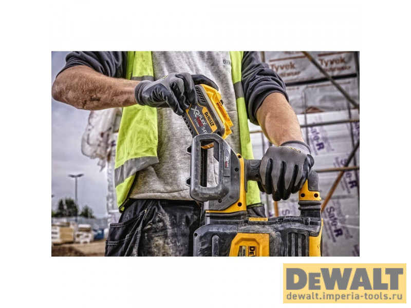 Аккумуляторный бесщеточный перфоратор DeWALT FLEXVOLT DCH733N, SDS-max, 54 В, XR, макс. Ø48 мм без аккумулятора и ЗУ