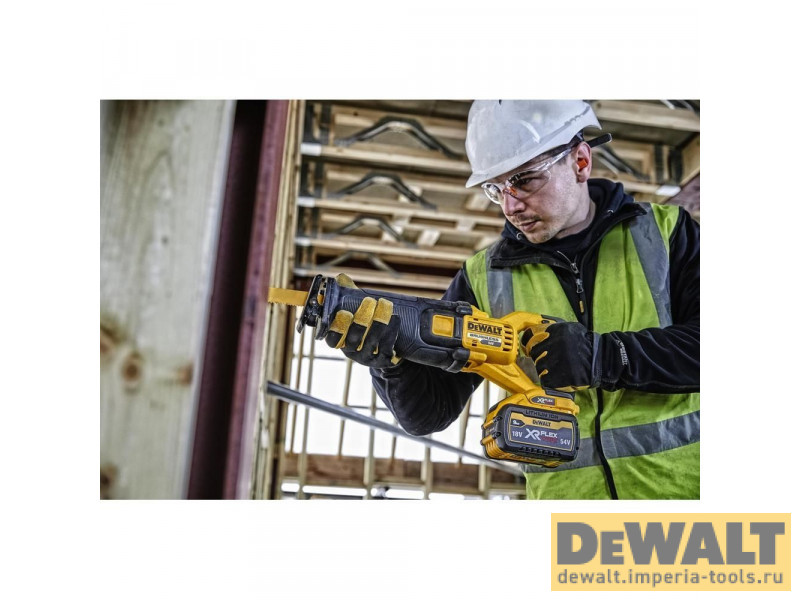 Аккумуляторная бесщеточная сабельная пила DeWALT DCS389N, 54В, без АКБ и ЗУ Аккумуляторная бесщеточная сабельная пила DeWALT DCS389N, 54В, без АКБ и ЗУ