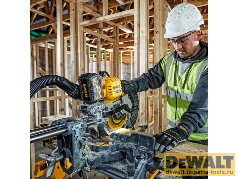 Аккумуляторная торцовочная пила DeWALT FLEXVOLT DCS727N, 54В, XR, 4300 об/мин Аккумуляторная торцовочная пила DeWALT FLEXVOLT DCS727N, 54В, XR, 4300 об/мин