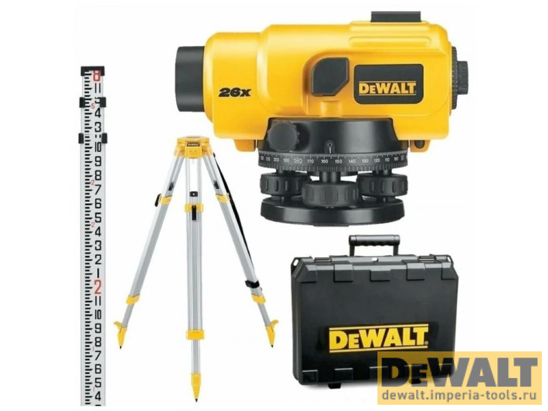 Оптический нивелир DeWALT DW096PK, 26-кратный Оптический нивелир DeWALT DW096PK, 26-кратный