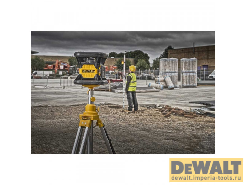 Самовыравнивающийся ротационный КРАСНЫЙ лазерный уровень DeWALT DCE074D1R, для вертикального и горизонтального применения