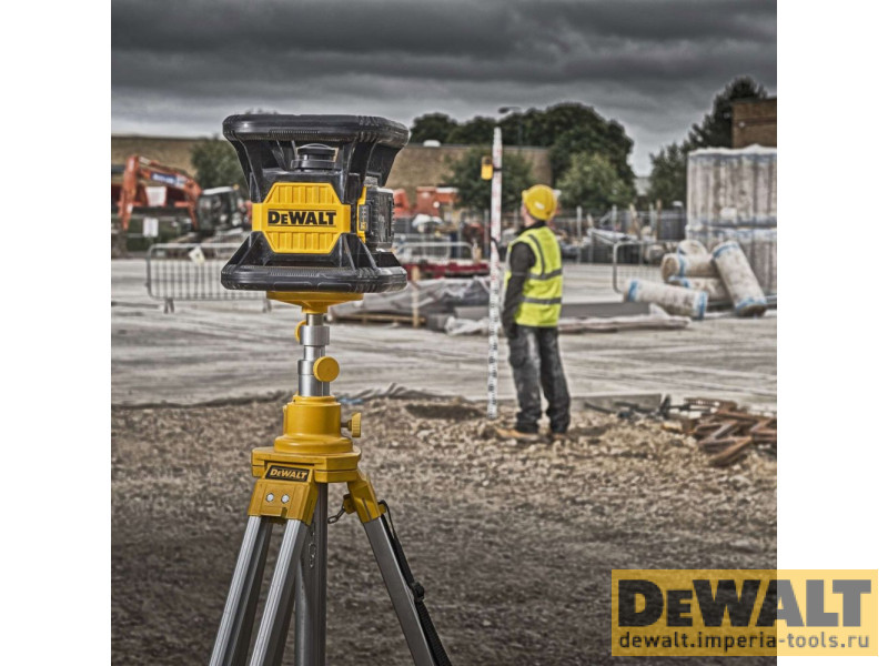 Самовыравнивающийся ротационный ЗЕЛЕНЫЙ лазерный уровень DeWALT DCE079D1G