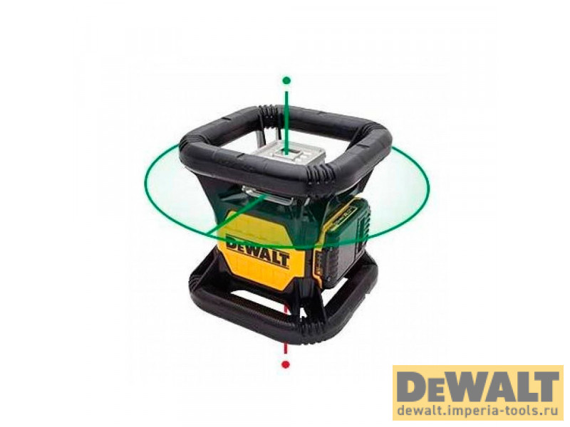 Самовыравнивающийся ротационный ЗЕЛЕНЫЙ лазерный уровень DeWALT DCE079D1G