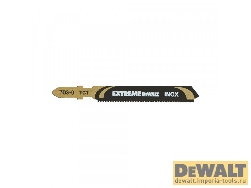Пилка для лобзика DeWALT EXTREME DT2055 по металлу, INOX HM Карбид вольфрамовые зубья, (TCT). 82 x 55 x 1.4 x 5 мм, T118EHM, 1 шт.