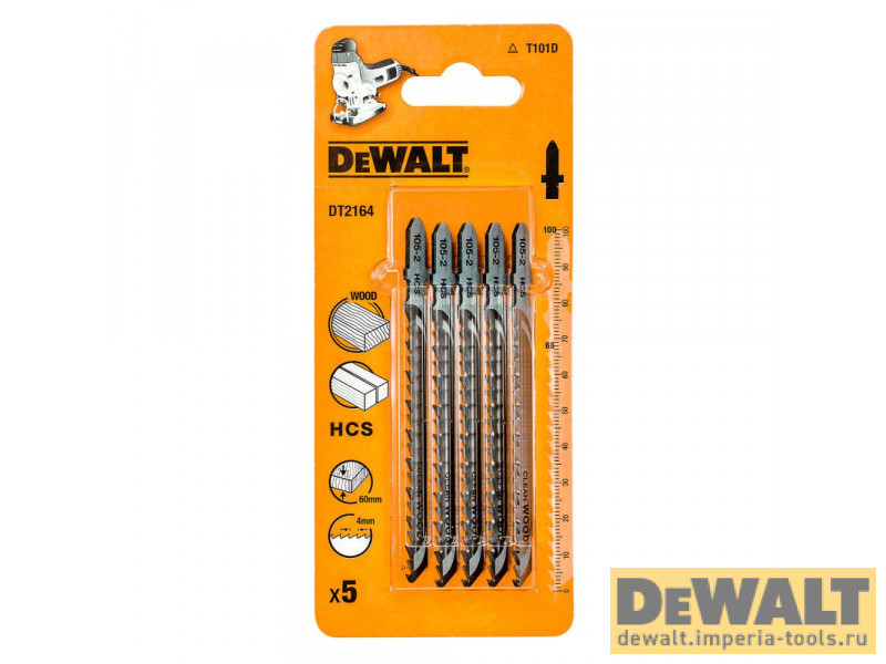 Пилка для лобзика по дереву из высокоуглеродистой стали DeWALT DT2164, HCS, 100 x 68 x 4.0 x 60 мм, T101D, 5 шт. Пилка для лобзика по дереву из высокоуглеродистой стали DeWALT DT2164, HCS, 100 x 68 x 4.0 x 60 мм, T101D, 5 шт.