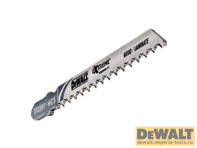 Пилка для лобзика DeWALT EXTREME PRECISION CUT DT2207, по дереву из высокоуглеродистой стали, HCS, 100 x 75 x 2.5 x 40 мм, T101BR, 5 шт.