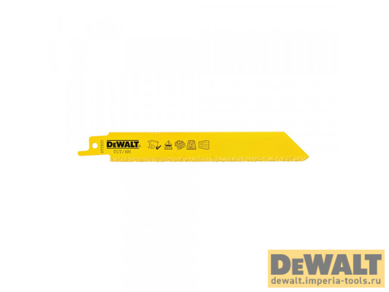 Полотно DeWALT DT2332, с карбид-вольфрамовой крошкой для сабельной пилы 152 мм