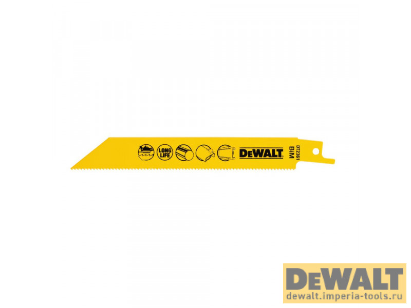Полотно DeWALT DT2361, по металлу для сабельных пил биметаллическое, BiM, 152 x 1.8 мм, S922BF, 5 шт.